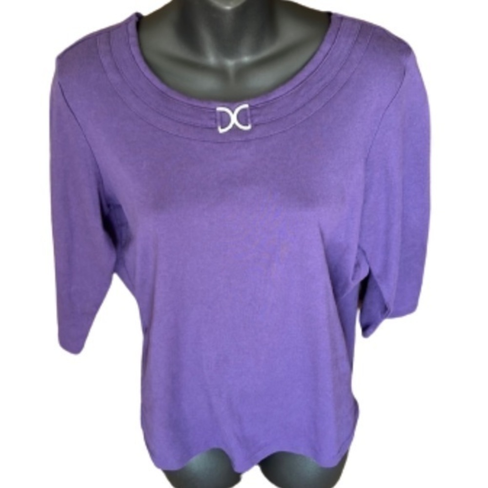 Karen Scott purple top size petite L